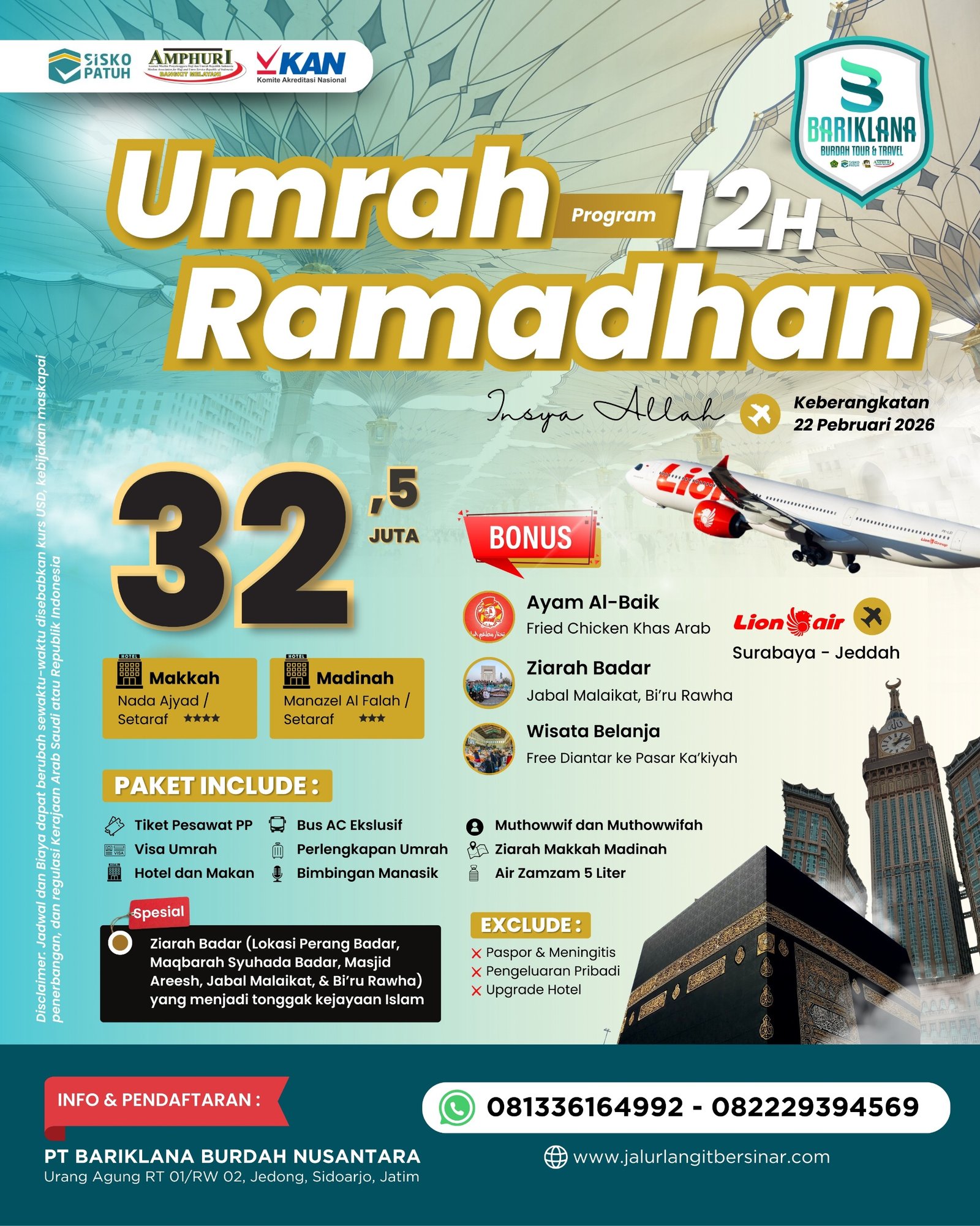 Umrah Ramadhan Program 12 Hari