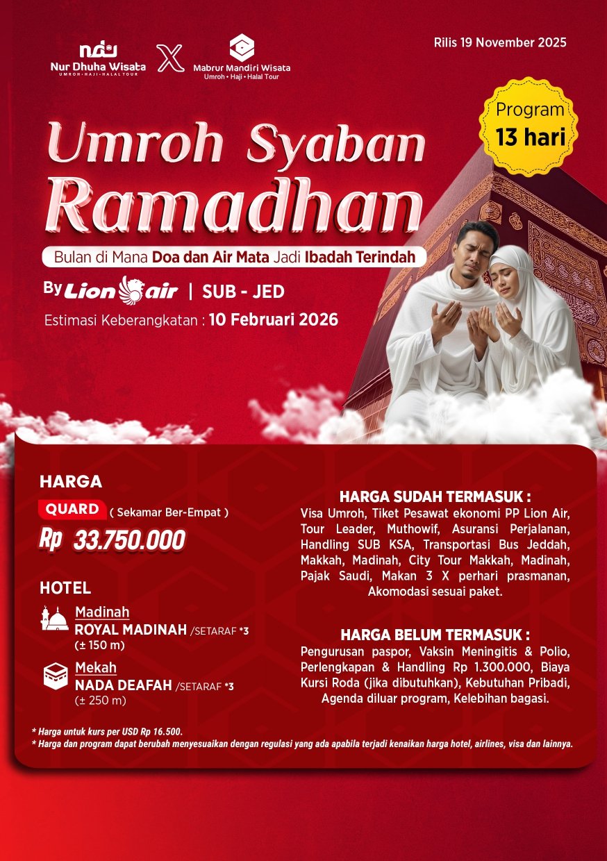 Umrah Syaban Ramadhan